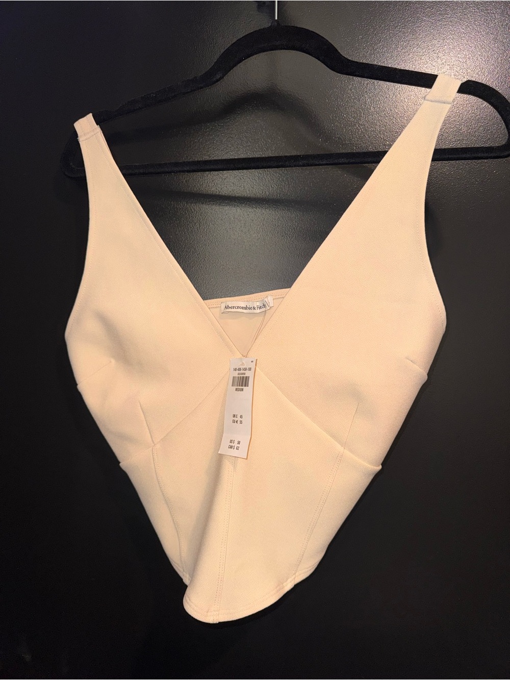 Abercrombie & Fitch Beige Plunge Corset Top - Picture 2 of 4